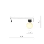 EMIBIG IMAGO 1A BLACK/OPAL Fekete Beltéri Mennyezeti lámpa E14 IP20 EB-1130-1A