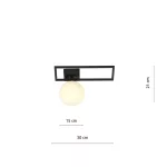 EMIBIG IMAGO 1D BLACK/OPAL Fekete Beltéri Mennyezeti lámpa E14 IP20 EB-1130-1D