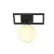 EMIBIG IMAGO 1E BLACK/OPAL Fekete Beltéri Mennyezeti lámpa E14 IP20 EB-1130-1E