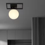EMIBIG IMAGO 1E BLACK/OPAL Fekete Beltéri Mennyezeti lámpa E14 IP20 EB-1130-1E