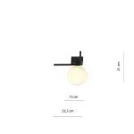 EMIBIG IMAGO 1G BLACK/OPAL Fekete Beltéri Mennyezeti lámpa E14 IP20 EB-1130-1G