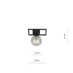 EMIBIG IMAGO 1E BLACK/GRAFIT Fekete Beltéri Mennyezeti lámpa E14 IP20 EB-1131-1E