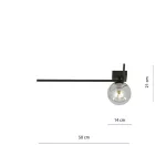 EMIBIG IMAGO 1F BLACK/GRAFIT Fekete Beltéri Mennyezeti lámpa E14 IP20 EB-1131-1F