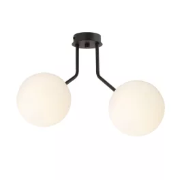   EMIBIG NOVA 2 BLACK/OPAL Fekete Beltéri Mennyezeti lámpa E14 IP20 EB-1138-2