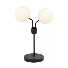   EMIBIG NOVA LN2 BLACK/OPAL Fekete Beltéri Asztali lámpa E14 IP20 EB-1138-LN2
