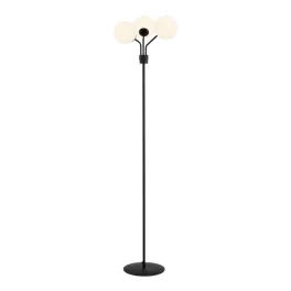   EMIBIG NOVA LP3 BLACK/OPAL Fekete Beltéri Állólámpa E14 IP20 EB-1138-LP3