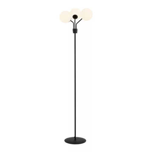 EMIBIG NOVA LP3 BLACK/OPAL Fekete Beltéri Állólámpa E14 IP20 EB-1138-LP3