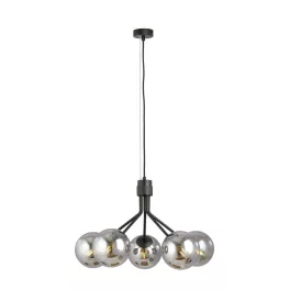   EMIBIG NOVA 5 BLACK/GRAFIT Fekete Beltéri Függőlámpa E14 IP20 EB-1140-5