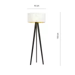 EMIBIG ASTON LP1 WHITE/GOLD Fekete Beltéri Állólámpa E27 IP20 EB-1147-LP1