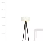 EMIBIG ASTON LP1 WHITE/GOLD Fekete Beltéri Állólámpa E27 IP20 EB-1147-LP1