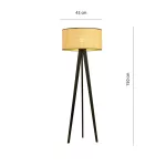 EMIBIG ASTON LP1 RATTAN Fekete Beltéri Állólámpa E27 IP20 EB-1149-LP1