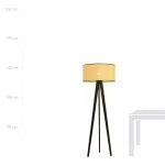 EMIBIG ASTON LP1 RATTAN Fekete Beltéri Állólámpa E27 IP20 EB-1149-LP1