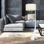 EMIBIG ESTRELLA LP1 WHITE/GOLD Fekete Beltéri Állólámpa E27 IP20 EB-1155-LP1