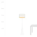 EMIBIG ESTRELLA LP1 WHITE/GOLD Fekete Beltéri Állólámpa E27 IP20 EB-1155-LP1