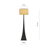 EMIBIG ESTRELLA LP1 RATTAN Fekete Beltéri Állólámpa E27 IP20 EB-1157-LP1