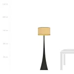 EMIBIG ESTRELLA LP1 RATTAN Fekete Beltéri Állólámpa E27 IP20 EB-1157-LP1