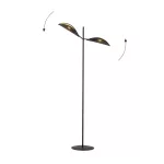 EMIBIG VENE LP2 BLACK/GOLD Fekete Beltéri Állólámpa E14 IP20 EB-1158-LP2