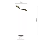 EMIBIG VENE LP2 BLACK/GOLD Fekete Beltéri Állólámpa E14 IP20 EB-1158-LP2