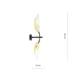EMIBIG VENE K2 WHITE/GOLD Fekete Beltéri Fali lámpa E14 IP20 EB-1159-K2