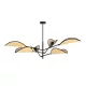 EMIBIG VENE 6 BLACK/RATTAN Fekete Beltéri Mennyezeti lámpa E14 IP20 EB-1160-6