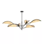 EMIBIG VENE 6 BLACK/RATTAN Fekete Beltéri Mennyezeti lámpa E14 IP20 EB-1160-6