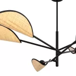 EMIBIG VENE 6 BLACK/RATTAN Fekete Beltéri Mennyezeti lámpa E14 IP20 EB-1160-6