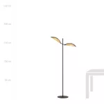 EMIBIG VENE LP2 BLACK/RATTAN Fekete Beltéri Állólámpa E14 IP20 EB-1160-LP2