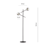 EMIBIG LINEAR LP2 BLACK/GRAFIT Fekete Beltéri Állólámpa E14 IP20 EB-1167-LP2