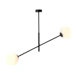 EMIBIG LINEAR 2 BLACK/OPAL Fekete Beltéri Függőlámpa E14 IP20 EB-1169-2