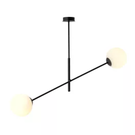   EMIBIG LINEAR 2 BLACK/OPAL Fekete Beltéri Függőlámpa E14 IP20 EB-1169-2