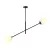 EMIBIG LINEAR 2 BLACK/OPAL Fekete Beltéri Függőlámpa E14 IP20 EB-1169-2