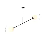 EMIBIG LINEAR 2 BLACK/OPAL Fekete Beltéri Függőlámpa E14 IP20 EB-1169-2