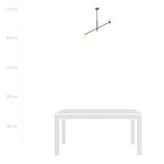 EMIBIG LINEAR 2 BLACK/OPAL Fekete Beltéri Függőlámpa E14 IP20 EB-1169-2