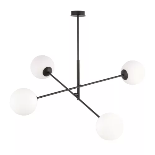 EMIBIG LINEAR 4 BLACK/OPAL Fekete Beltéri Függőlámpa E14 IP20 EB-1169-4