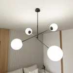EMIBIG LINEAR 4 BLACK/OPAL Fekete Beltéri Függőlámpa E14 IP20 EB-1169-4