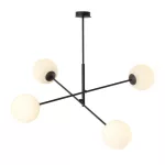 EMIBIG LINEAR 4 BLACK/OPAL Fekete Beltéri Függőlámpa E14 IP20 EB-1169-4