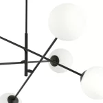 EMIBIG LINEAR 6 BLACK/OPAL Fekete Beltéri Függőlámpa E14 IP20 EB-1169-6
