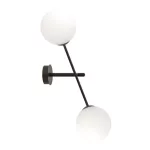 EMIBIG LINEAR K2 BLACK/OPAL Fekete Beltéri Fali lámpa E14 IP20 EB-1169-K2