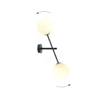 EMIBIG LINEAR K2 BLACK/OPAL Fekete Beltéri Fali lámpa E14 IP20 EB-1169-K2