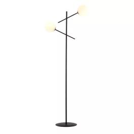   EMIBIG LINEAR LP2 BLACK/OPAL Fekete Beltéri Állólámpa E14 IP20 EB-1169-LP2