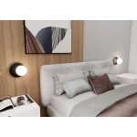 EMIBIG OSLO K1 BLACK/OPAL Fekete Beltéri Fali lámpa E14 IP20 EB-1187-K1