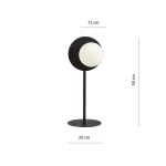 EMIBIG OSLO LN BLACK/OPAL Fekete Beltéri Asztali lámpa E14 IP20 EB-1187-LN