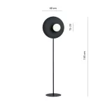 EMIBIG OSLO LP BLACK/OPAL Fekete Beltéri Állólámpa E14 IP20 EB-1187-LP