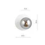EMIBIG OSLO K1 WHITE/GRAFIT Fehér Beltéri Fali lámpa E14 IP20 EB-1188-K1