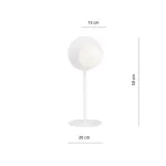 EMIBIG OSLO LN WHITE/OPAL Fehér Beltéri Asztali lámpa E14 IP20 EB-1189-LN