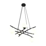 EMIBIG ESSA 5 OPAL Fekete Beltéri Függőlámpa E14 IP20 EB-1201-5
