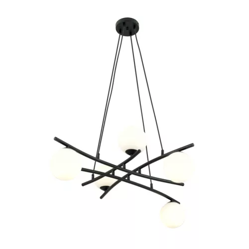 EMIBIG ESSA 5 OPAL Fekete Beltéri Függőlámpa E14 IP20 EB-1201-5