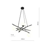 EMIBIG ESSA 5 OPAL Fekete Beltéri Függőlámpa E14 IP20 EB-1201-5
