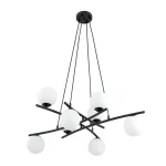 EMIBIG ESSA 8 OPAL Fekete Beltéri Függőlámpa E14 IP20 EB-1201-8