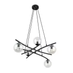EMIBIG ESSA 5 TRANSPARENT Fekete Beltéri Függőlámpa E14 IP20 EB-1202-5